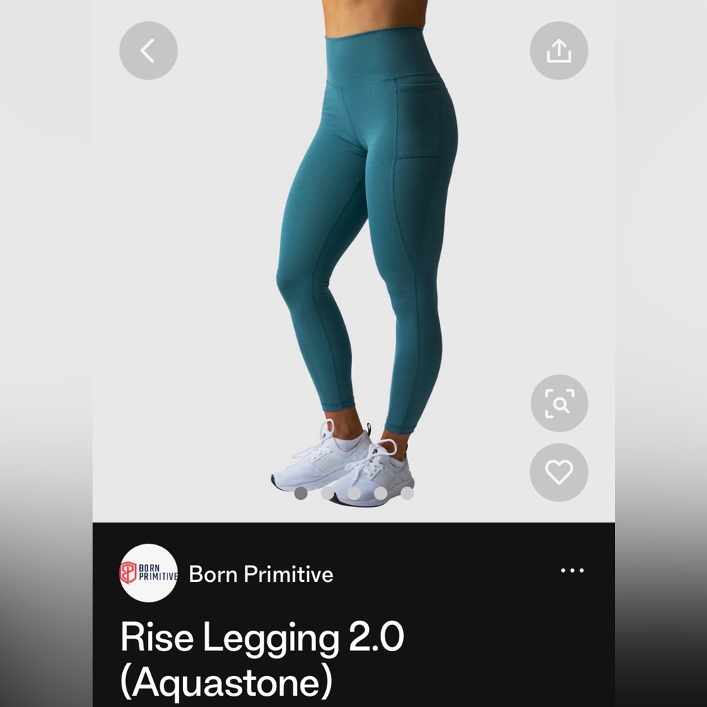 Born Primitive Rise Leggings 2.0 Aquastone